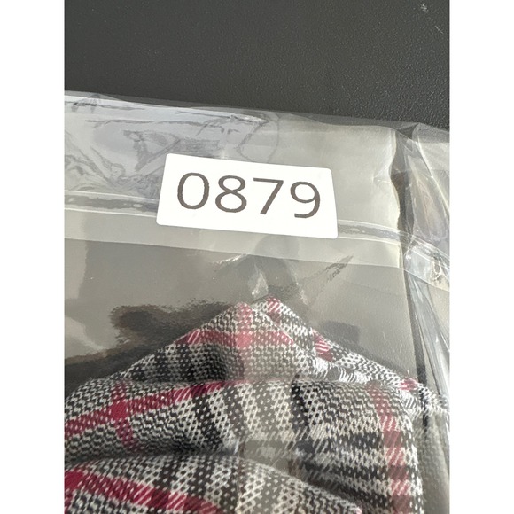 Plaid Vest Women's XXL Sleeveless Button Up Blazer Top Gray Red Dark Academia - Picture 11 of 12